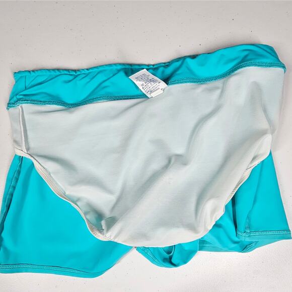 Lands' End Swim Shorts Scuba Blue Solid Size 12P + Bonus Tankini Top XL - Picture 6 of 10